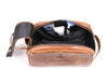 Omaha Leather Toiletry Bag - Copper Brown