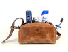 Omaha Leather Toiletry Bag - Copper Brown