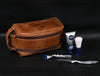 Omaha Leather Toiletry Bag - Copper Brown