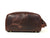 Omaha Leather Toiletry Bag - Walnut Brown