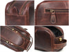 Omaha Leather Toiletry Bag - Walnut Brown