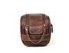 Omaha Leather Toiletry Bag - Walnut Brown