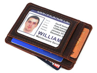 Utrera Leather Credit Card Holder - Walnut Brown