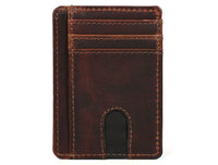 Utrera Leather Credit Card Holder - Walnut Brown