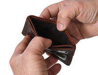 Utrera Leather Credit Card Holder - Walnut Brown