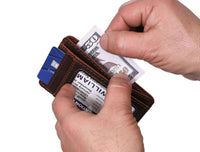 Utrera Leather Credit Card Holder - Walnut Brown