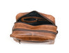 Tampa Leather Toiletry Bag - Copper Brown