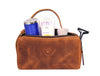 Manresa Leather Toiletry Bag - Caramel Brown