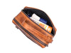 Manresa Leather Toiletry Bag - Caramel Brown