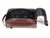 Omaha Leather Toiletry Bag - Pecan Brown