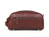 Omaha Leather Toiletry Bag - Pecan Brown