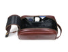 Omaha Leather Toiletry Bag - Pecan Brown