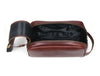 Omaha Leather Toiletry Bag - Pecan Brown