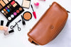 Omaha Leather Toiletry Bag - Cinnamon Brown