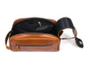 Omaha Leather Toiletry Bag - Cinnamon Brown