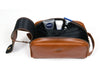 Omaha Leather Toiletry Bag - Cinnamon Brown