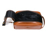 Omaha Leather Toiletry Bag - Cinnamon Brown