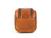 Omaha Leather Toiletry Bag - Cinnamon Brown