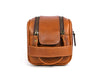 Omaha Leather Toiletry Bag - Cinnamon Brown