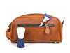 Omaha Leather Toiletry Bag - Cinnamon Brown