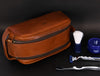 Omaha Leather Toiletry Bag - Cinnamon Brown