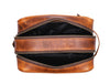 Tampa Leather Toiletry Bag - Caramel Brown - Aaron Leather Goods 