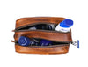 Tampa Leather Toiletry Bag - Caramel Brown - Aaron Leather Goods 