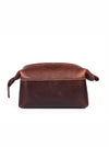 Normandy Leather Toiletry Bag – Walnut Brown