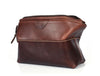 Normandy Leather Toiletry Bag – Walnut Brown