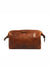 Normandy Leather Toiletry Bag - Caramel Brown