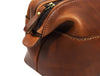 Normandy Leather Toiletry Bag - Caramel Brown