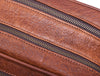 Barcelona Leather Toiletry Bag - Caramel Brown