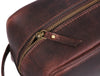 Vacone Leather Toiletry Bag - Walnut Brown - Aaron Leather Goods 