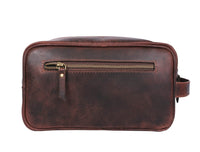 Vacone Leather Toiletry Bag - Walnut Brown