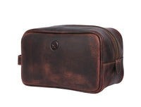 Vacone Leather Toiletry Bag - Walnut Brown