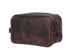 Vacone Leather Toiletry Bag - Walnut Brown - Aaron Leather Goods 