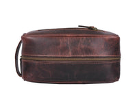 Vacone Leather Toiletry Bag - Walnut Brown