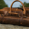 Tuscania Leather Knife Roll & Bag Combo - Caramel Brown - Aaron Leather Goods