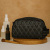 Ample Glide Quilted Leather Toiletry Bag - Black