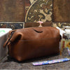 Normandy Leather Toiletry Bag - Caramel Brown