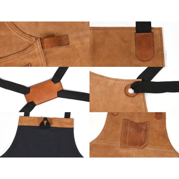 Florence Suede Apron - Light Brown