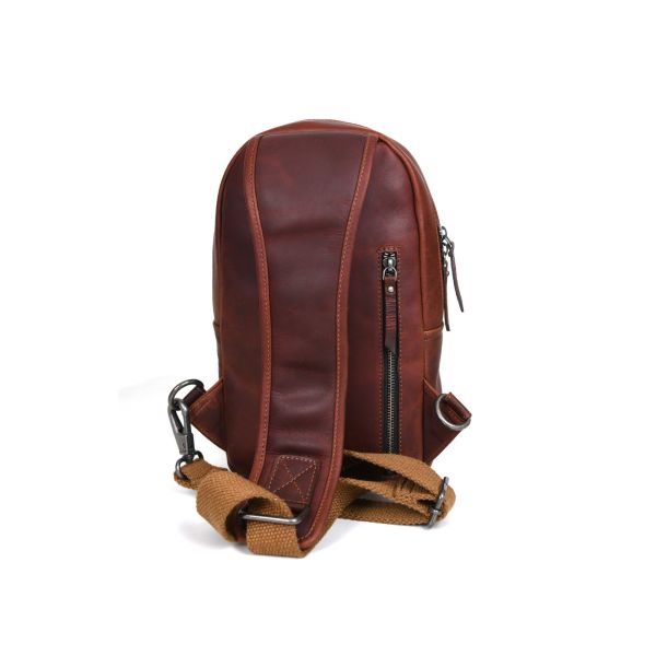 Alvin Leather Backpack - Dark Brown