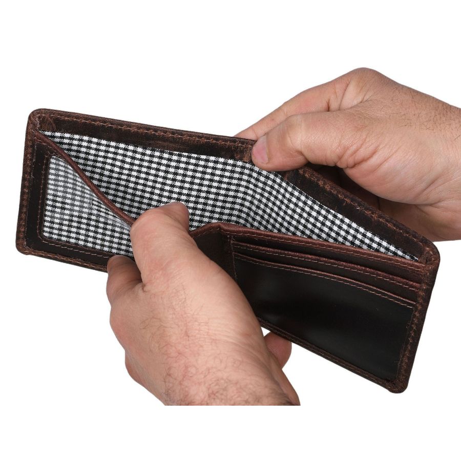 Hiller Leather Business Card Holder/Pocket Wallet/Money Purse for Men &  Women (Castle Sedona) - HL2-006