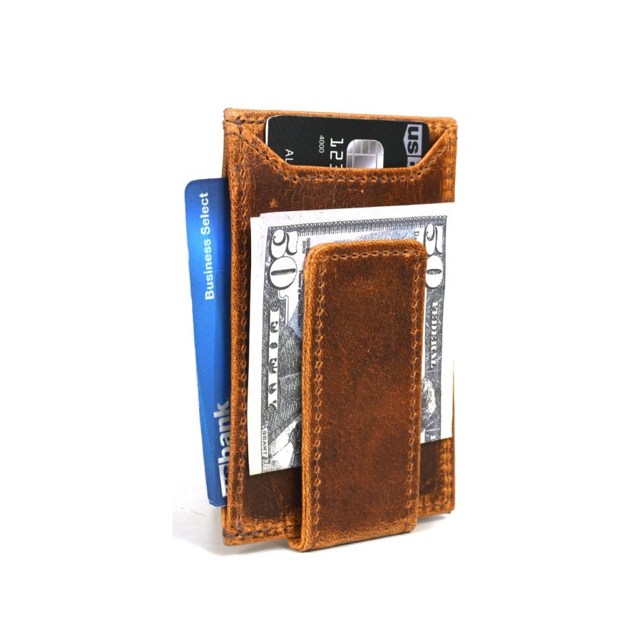 Sestao Minimalist Leather Money Clip Wallet