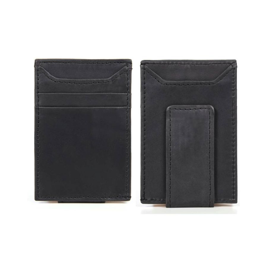 Sestao Leather Minimalist Money Clip Wallet - Caramel Brown