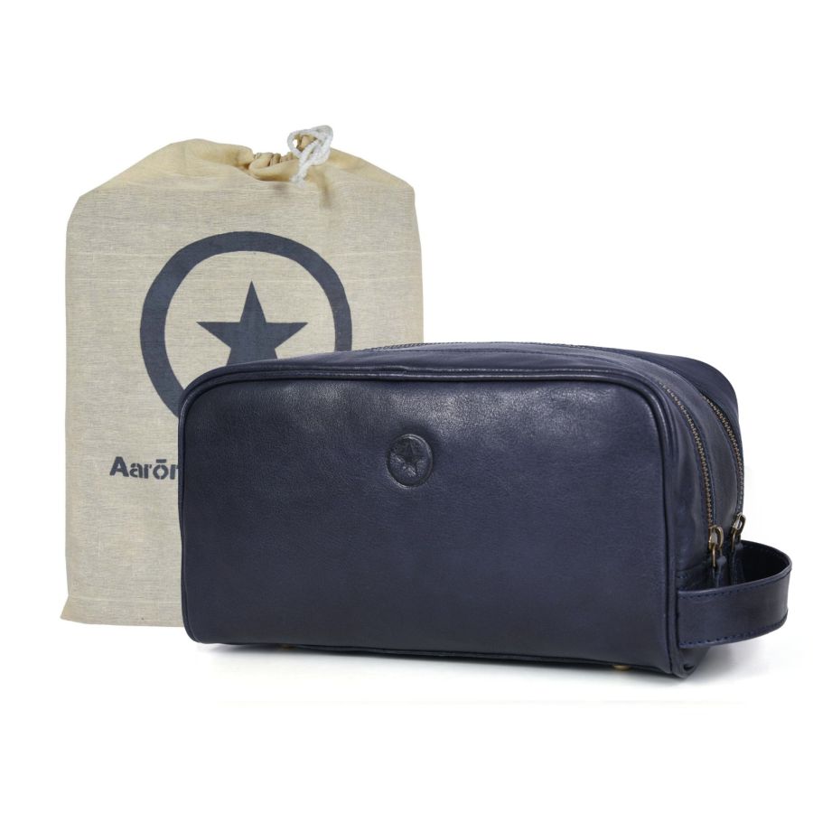 Royal Blue Leather Toiletry