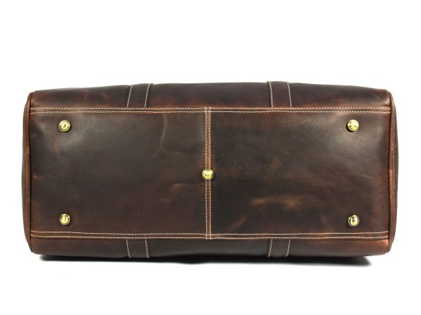 Taranto Leather Weekender Bag - Walnut Brown