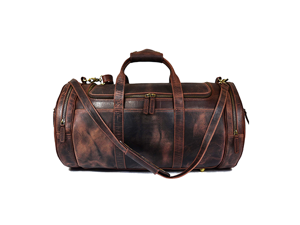 Cordoba Leather Barrel Bag - Walnut Brown