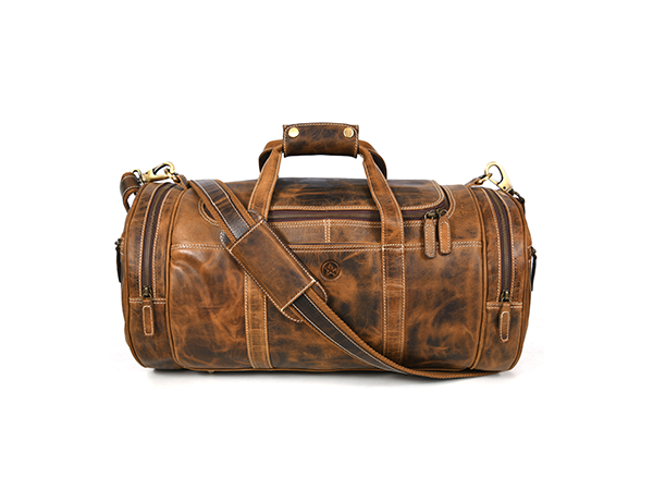 Cordoba Leather Barrel Bag - Cedar