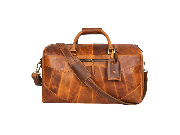 Marbella Leather Travel Bag - Caramel Brown